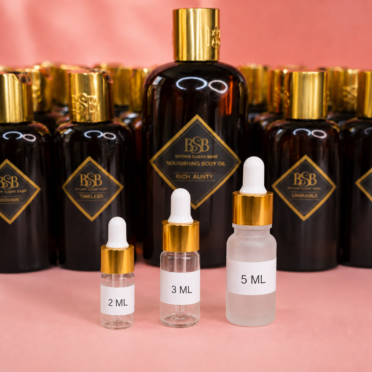 Brown Sugar Babe Body Oil Samples | Choose From 50+ Scents | 2ml, 3ml & 5ml