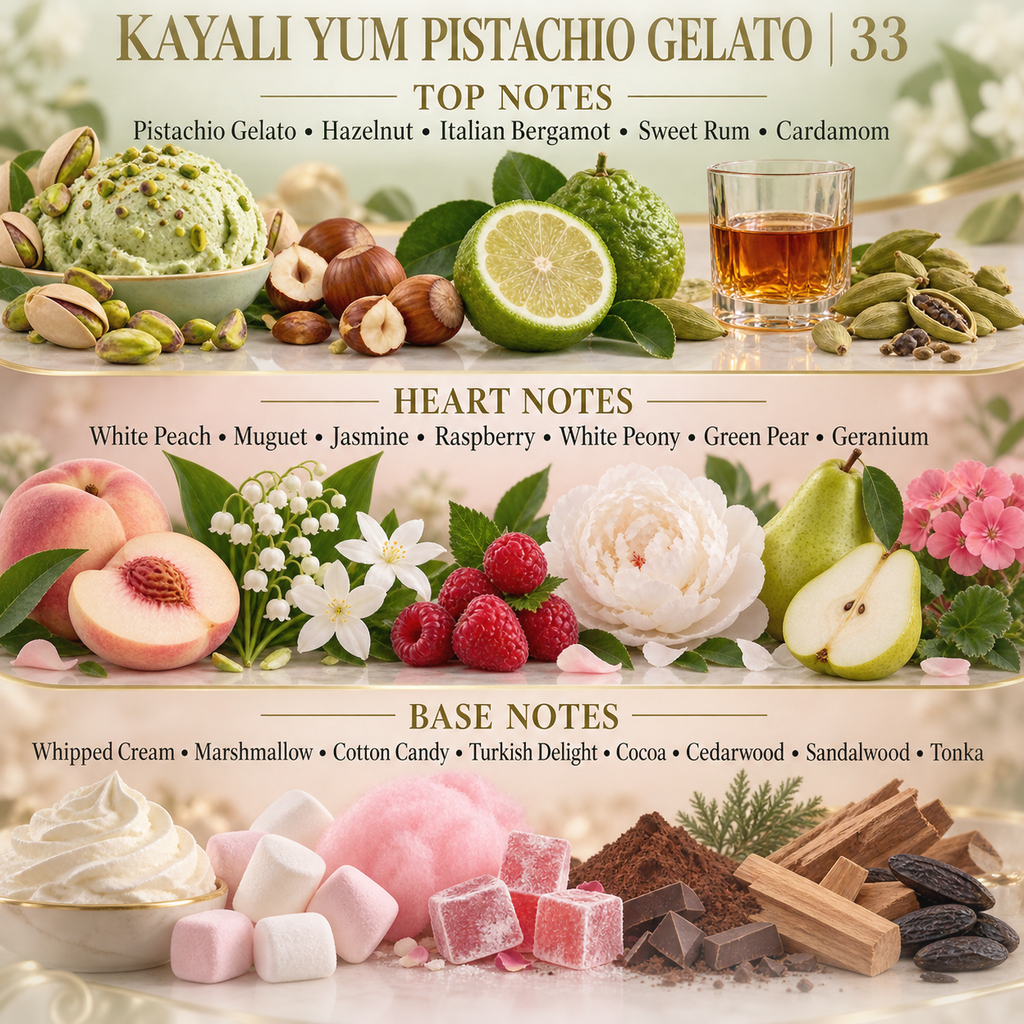 Kayali Yum Pistachio Gelato | 33 Eau de Parfum Sample | 2ML, 3ML & 5ML (Copy)