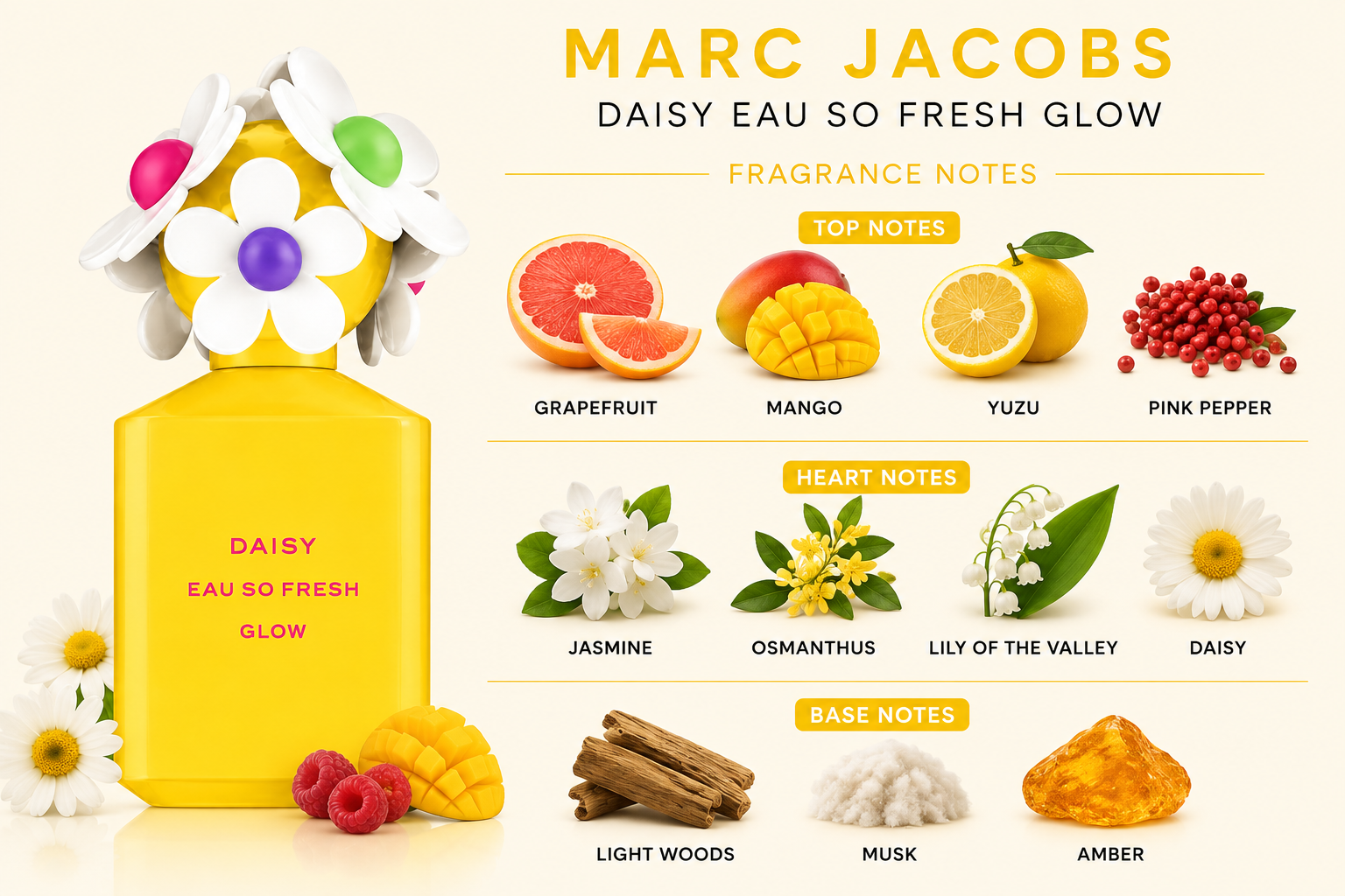 Marc Jacobs Daisy Eau So Fresh Glow Perfume Sample | Authentic EDT Decant | 5ml & 10ml